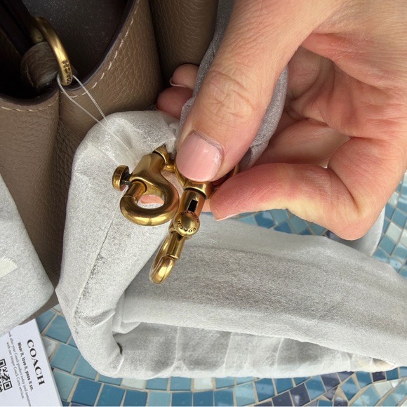 NWT Coach Lana 23 Dark Stone and Cherry Bag Charm - Picture 7 of 16